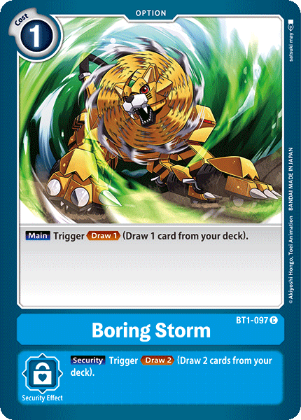 Boring Storm [BT1-097] [Release Special Booster Ver.1.0] | Arkham Games and Comics