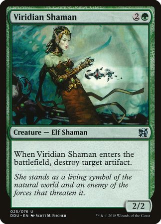 Viridian Shaman [Duel Decks: Elves vs. Inventors] | Arkham Games and Comics