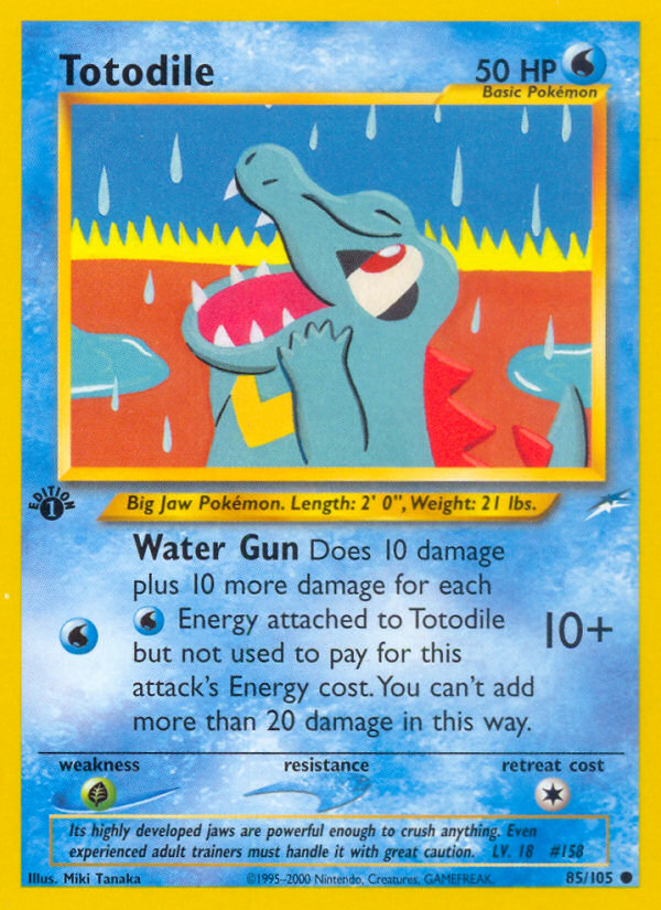 Totodile (85/105) [Neo Destiny 1st Edition] | Arkham Games and Comics