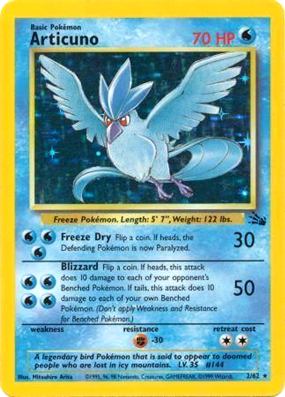 Articuno (2/62) [Fossil Unlimited] | Arkham Games and Comics