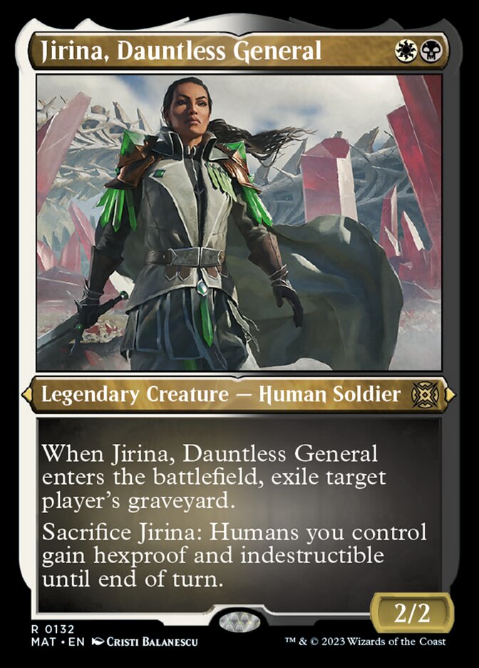 Jirina, Dauntless General (Foil Etched) [March of the Machine: The Aftermath] | Arkham Games and Comics