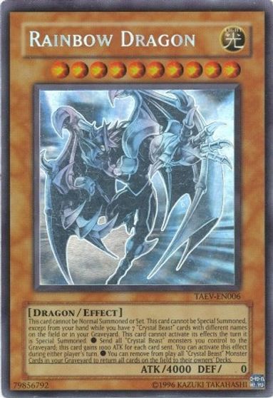 Rainbow Dragon (Chaos Neos Misprint) [TAEV-EN006] Ghost Rare | Arkham Games and Comics