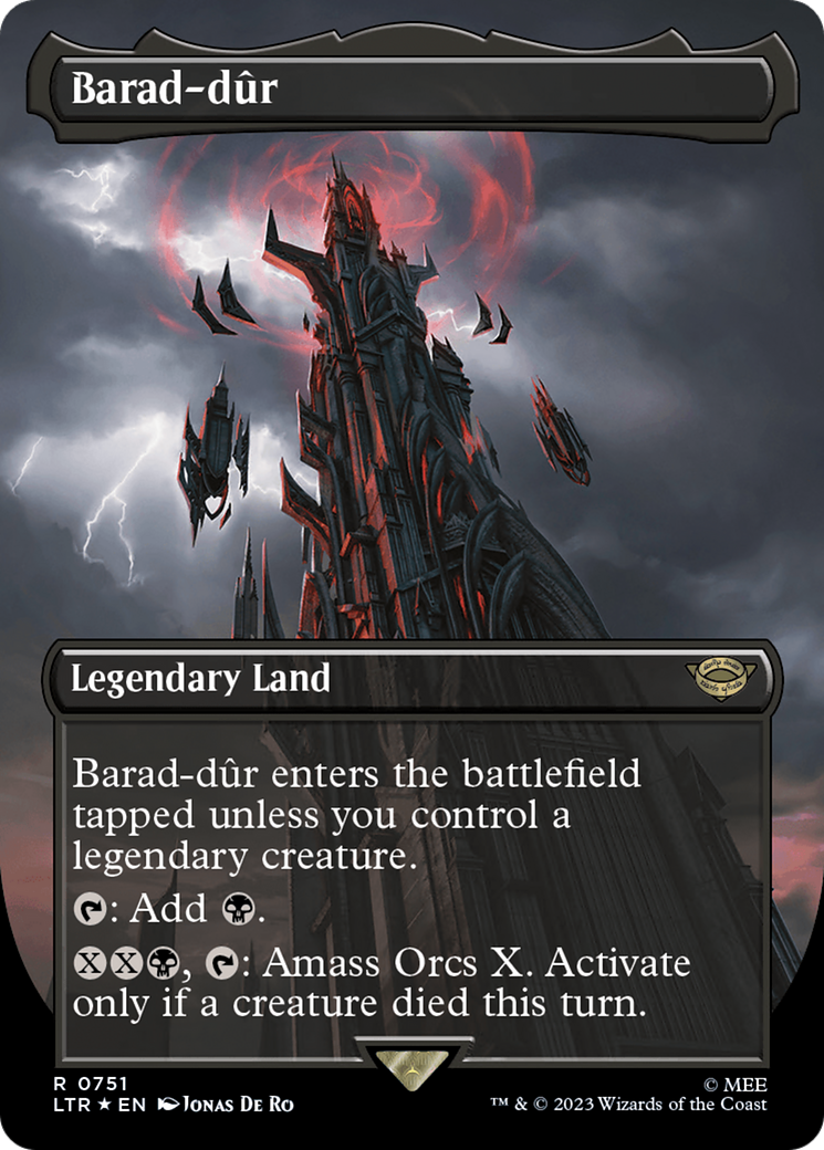 Barad-dur (0751) (Borderless) (Surge Foil) [The Lord of the Rings: Tales of Middle-Earth] | Arkham Games and Comics