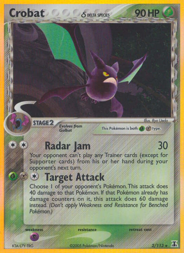 Crobat (2/113) (Delta Species) [EX: Delta Species] | Arkham Games and Comics