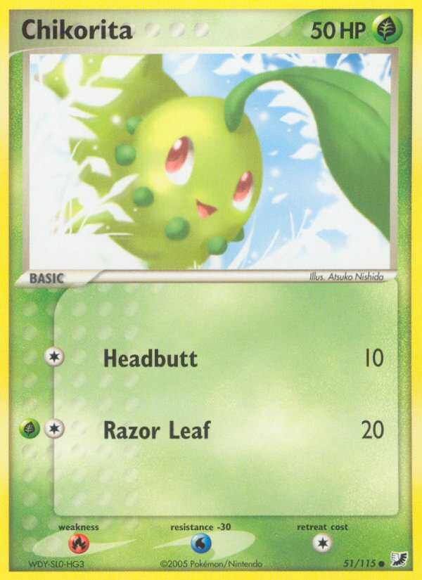 Chikorita (51/115) [EX: Unseen Forces] | Arkham Games and Comics