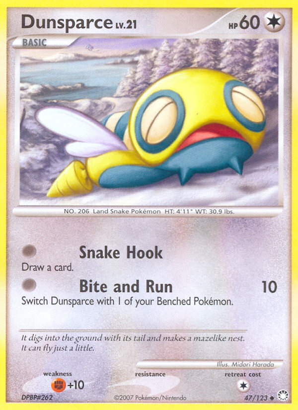 Dunsparce (47/123) [Diamond & Pearl: Mysterious Treasures] | Arkham Games and Comics