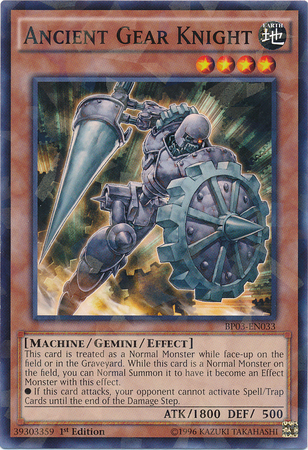 Ancient Gear Knight [BP03-EN033] Shatterfoil Rare | Arkham Games and Comics