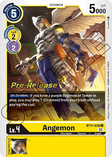 Angemon [BT11-038] [Dimensional Phase Pre-Release Promos] | Arkham Games and Comics