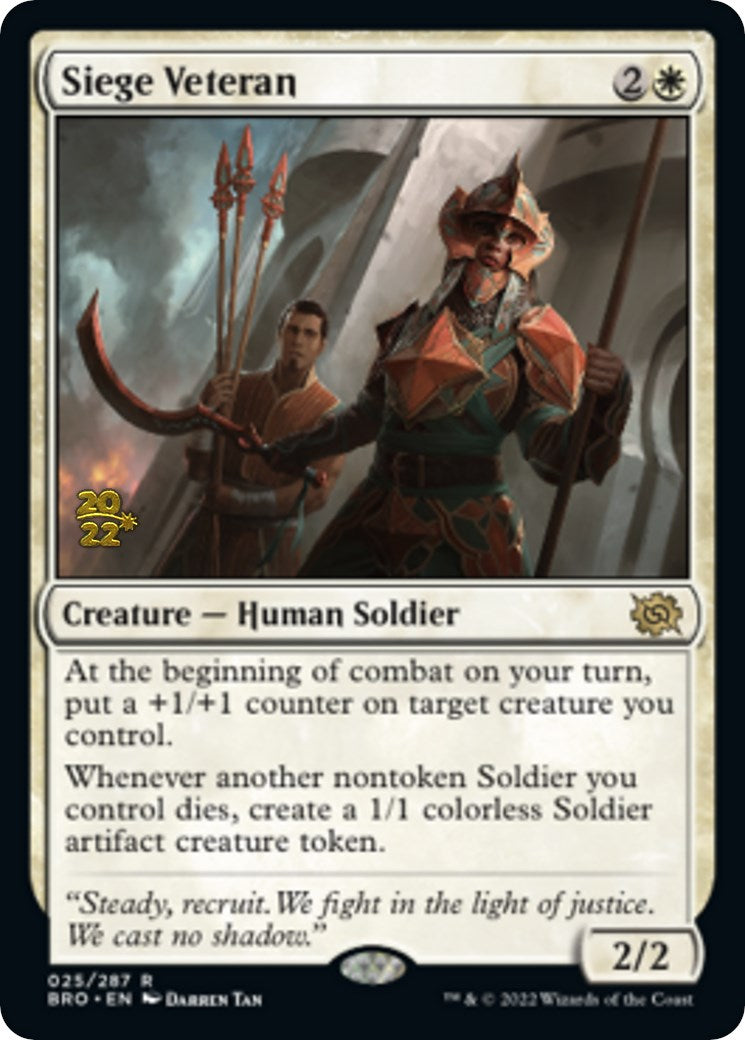 Siege Veteran [The Brothers' War: Prerelease Promos] | Arkham Games and Comics