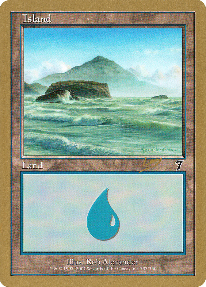 Island (333) (Raphael Levy) [World Championship Decks 2002] | Arkham Games and Comics