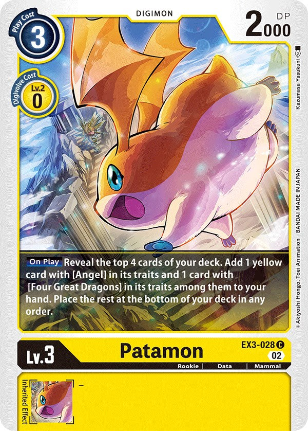 Patamon [EX3-028] [Draconic Roar] | Arkham Games and Comics