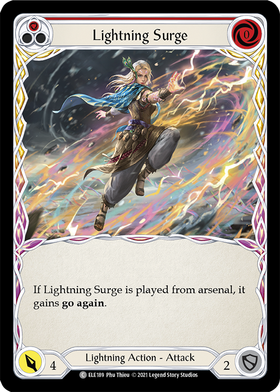 Lightning Surge (Red) [ELE189] (Tales of Aria)  1st Edition Normal | Arkham Games and Comics