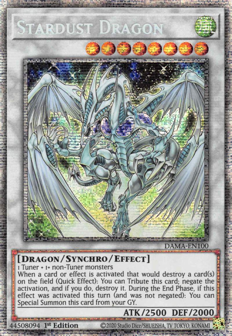 Stardust Dragon [DAMA-EN100] Starlight Rare | Arkham Games and Comics