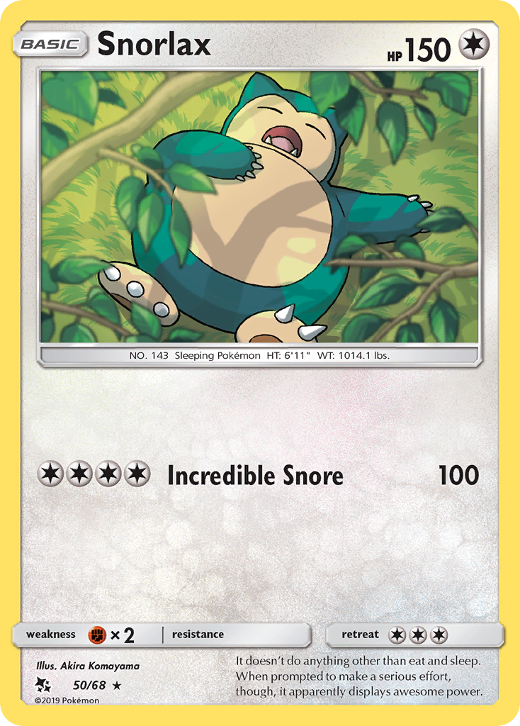 Snorlax (50/68) [Sun & Moon: Hidden Fates] | Arkham Games and Comics