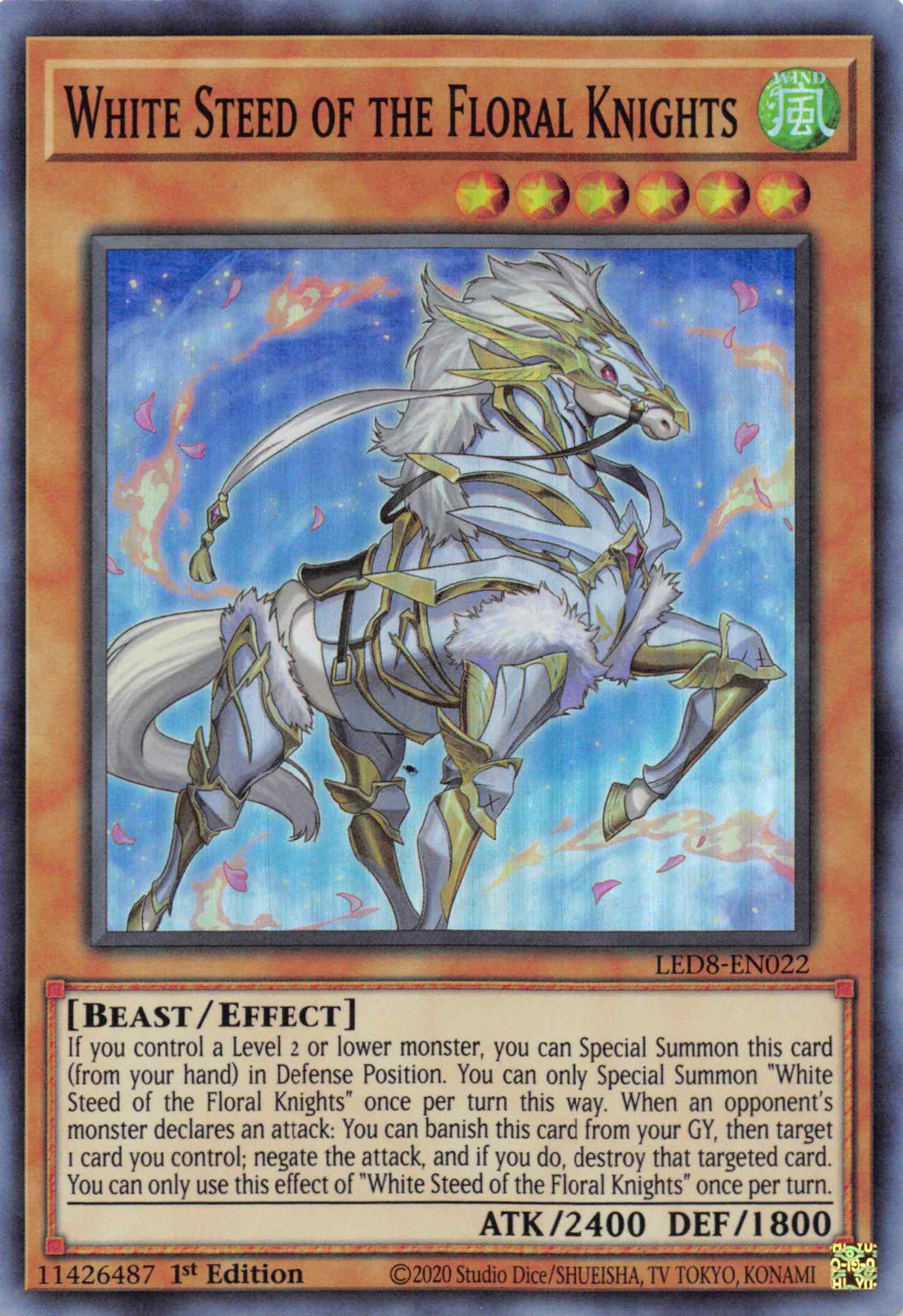 White Steed of the Floral Knights [LED8-EN022] Super Rare | Arkham Games and Comics