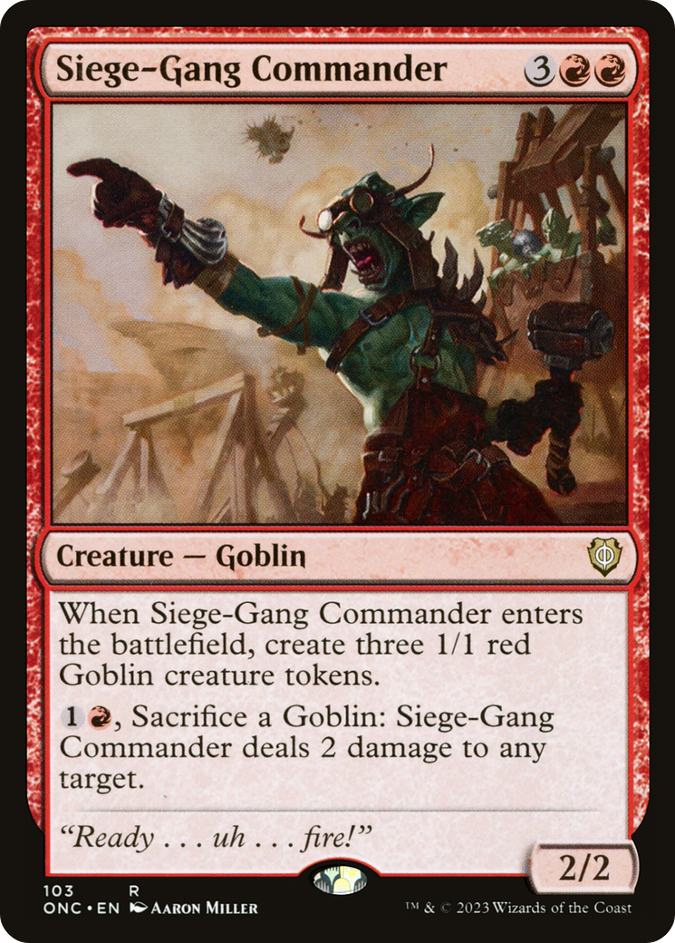 Siege-Gang Commander [Phyrexia: All Will Be One Commander] | Arkham Games and Comics