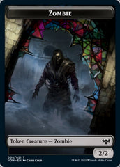 Zombie (008) // Spirit Cleric Double-sided Token [Innistrad: Crimson Vow Tokens] | Arkham Games and Comics