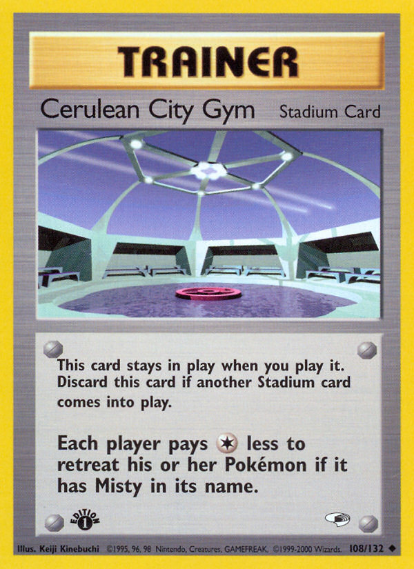 Cerulean City Gym (108/132) [Gym Heroes 1st Edition] | Arkham Games and Comics