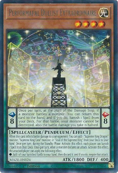 Performapal Duelist Extraordinaire [MAZE-EN024] Rare | Arkham Games and Comics