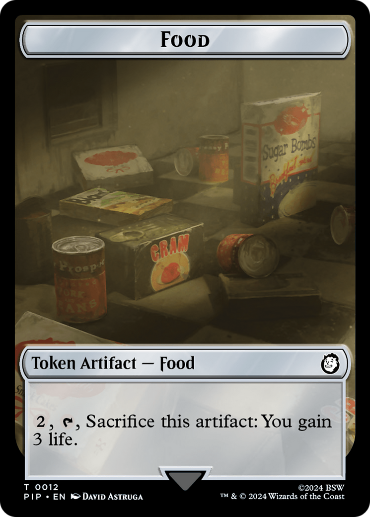 Food (0012) // Clue Double-Sided Token [Fallout Tokens] | Arkham Games and Comics