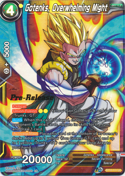 Gotenks, Overwhelming Might (BT10-111) [Rise of the Unison Warrior Prerelease Promos] | Arkham Games and Comics