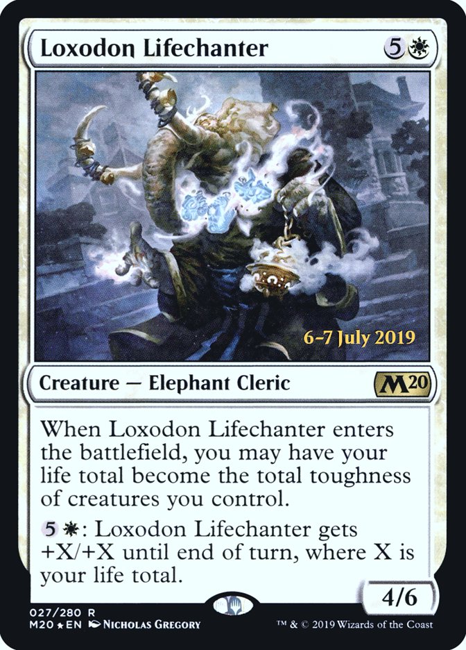 Loxodon Lifechanter  [Core Set 2020 Prerelease Promos] | Arkham Games and Comics