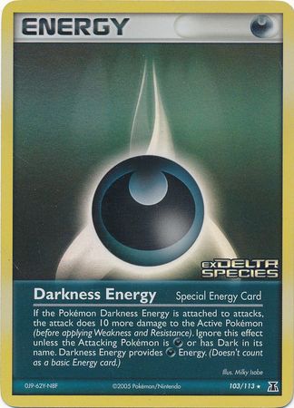 Darkness Energy (103/113) (Stamped) [EX: Delta Species] | Arkham Games and Comics