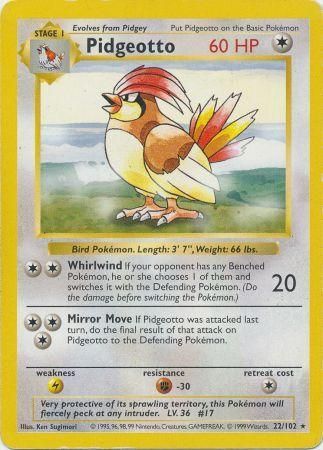 Pidgeotto (22/102) [Base Set Shadowless Unlimited] | Arkham Games and Comics