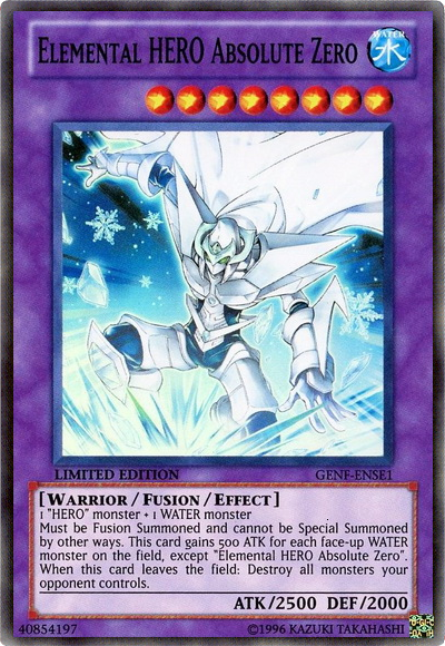 Elemental Hero Absolute Zero [GENF-ENSE1] Super Rare | Arkham Games and Comics