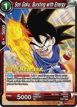 Son Goku, Bursting with Energy (BT10-007) [Rise of the Unison Warrior Prerelease Promos] | Arkham Games and Comics