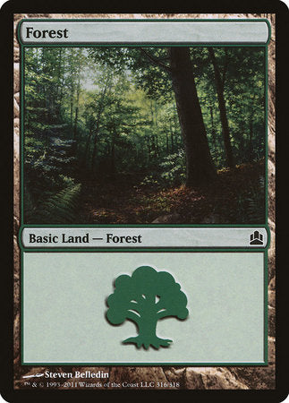 Forest (316) [Commander 2011] | Arkham Games and Comics