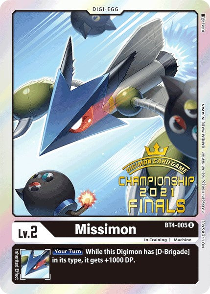 Missimon [BT4-005] (2021 Championship Finals Event Pack Alt-Art Gold Stamp Set) [Great Legend Promos] | Arkham Games and Comics