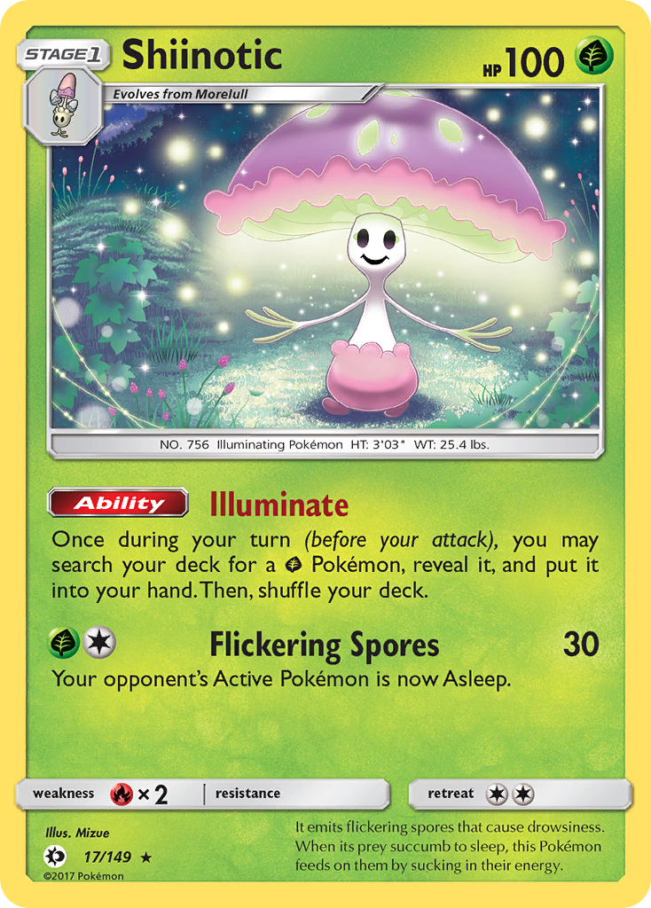 Shiinotic (17/149) [Sun & Moon: Base Set] | Arkham Games and Comics