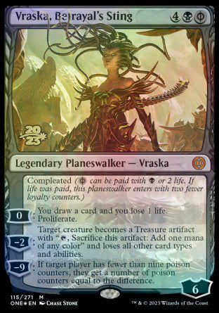 Vraska, Betrayal's Sting [Phyrexia: All Will Be One Prerelease Promos] | Arkham Games and Comics