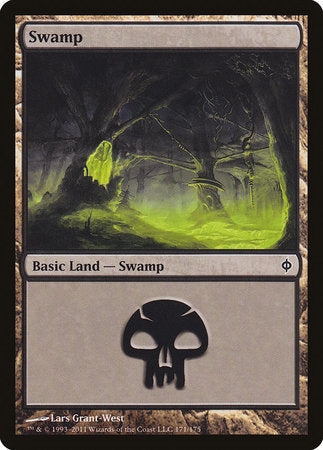 Swamp (171) [New Phyrexia] | Arkham Games and Comics