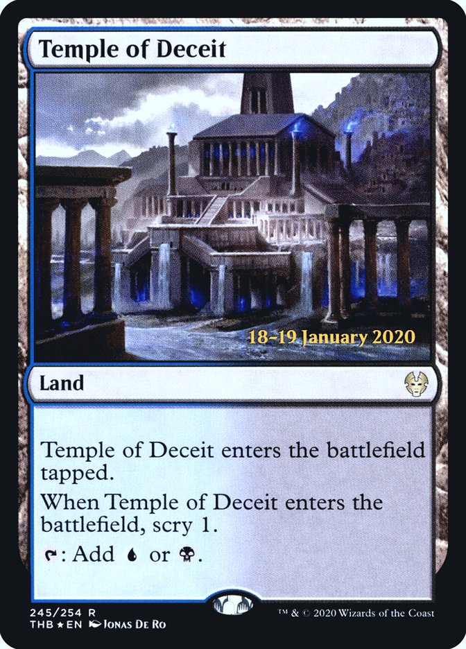 Temple of Deceit [Theros Beyond Death Prerelease Promos] | Arkham Games and Comics