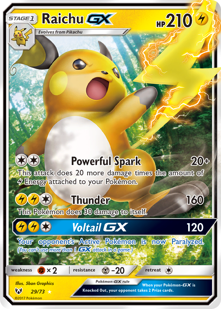 Raichu GX (29/73) [Sun & Moon: Shining Legends] | Arkham Games and Comics