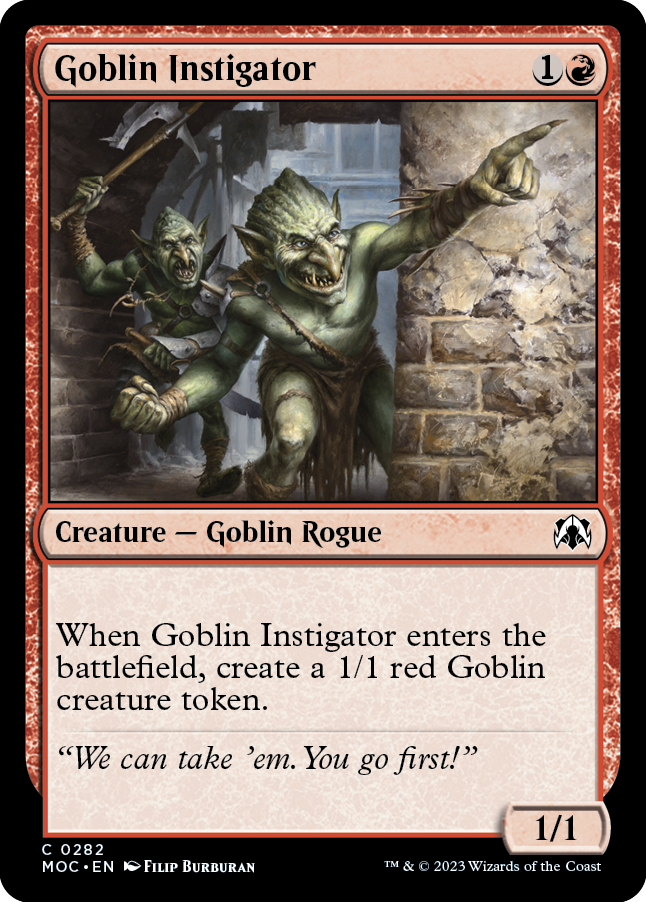 Goblin Instigator [March of the Machine Commander] | Arkham Games and Comics