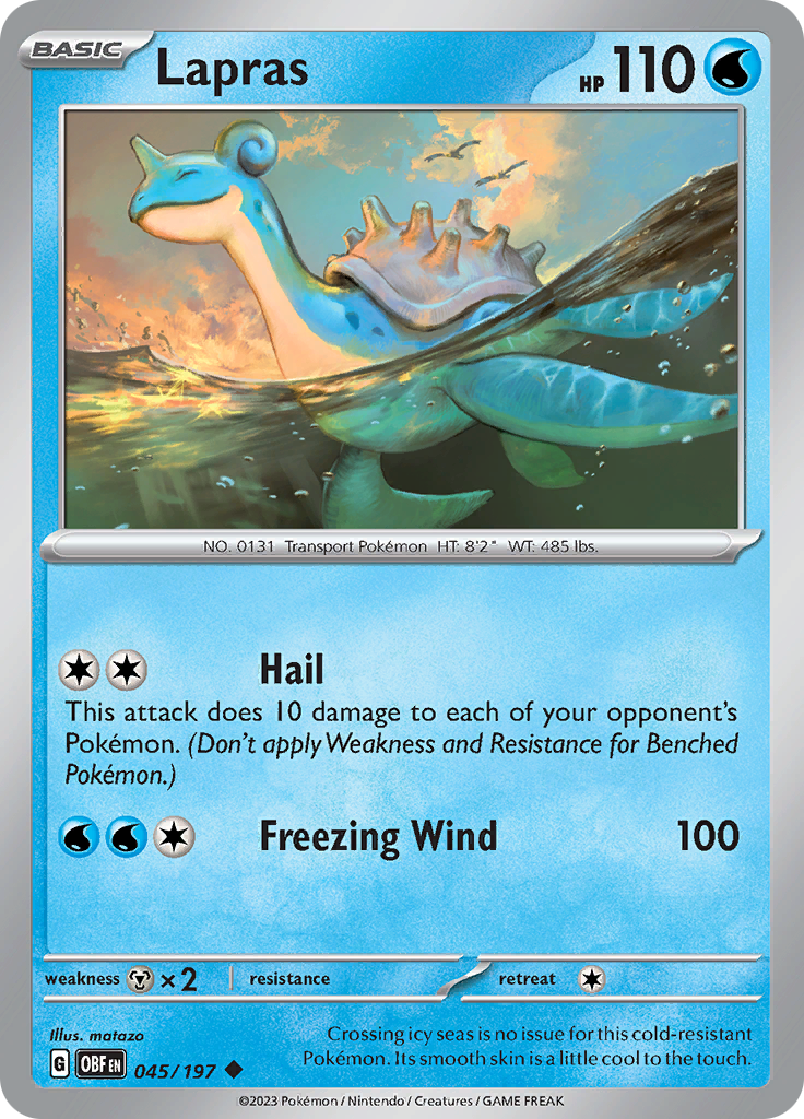 Lapras (045/197) [Scarlet & Violet: Obsidian Flames] | Arkham Games and Comics