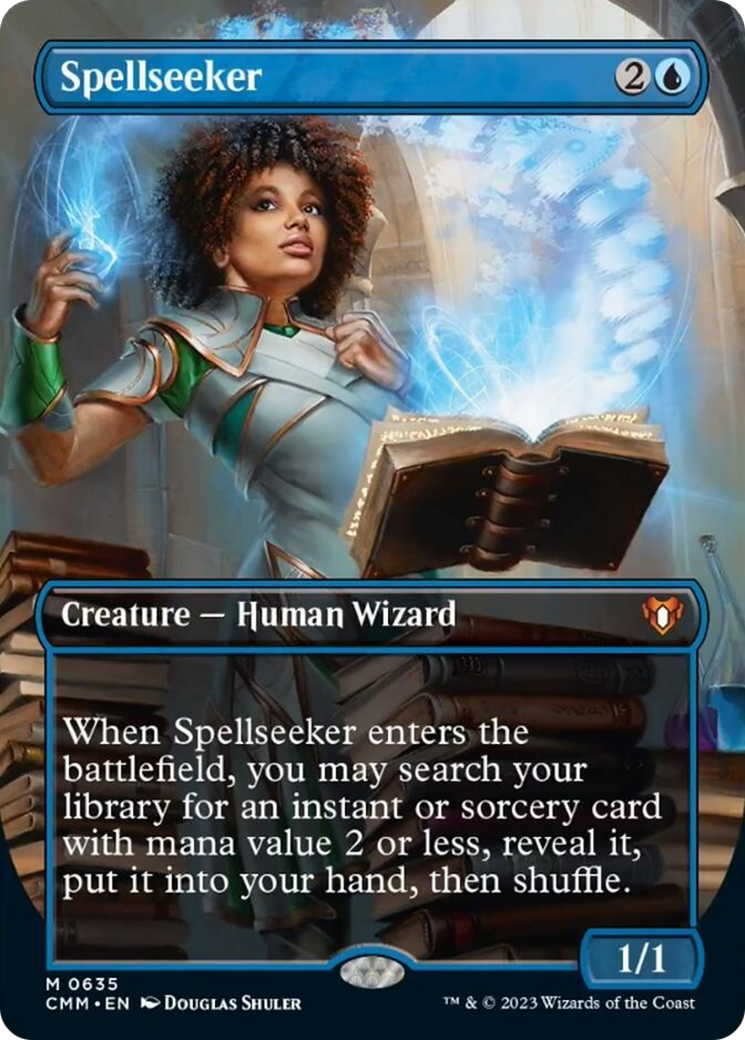 Spellseeker (Borderless Alternate Art) [Commander Masters] | Arkham Games and Comics