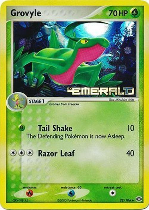 Grovyle (28/106) (Stamped) [EX: Emerald] | Arkham Games and Comics