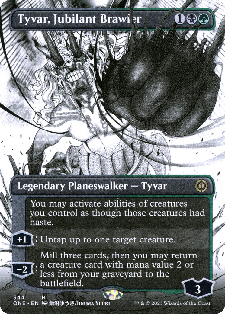 Tyvar, Jubilant Brawler (Borderless Manga) [Phyrexia: All Will Be One] | Arkham Games and Comics