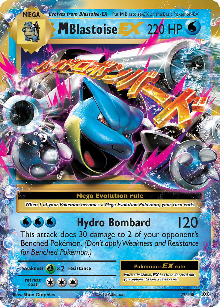 M Blastoise EX (22/108) [XY: Evolutions] | Arkham Games and Comics