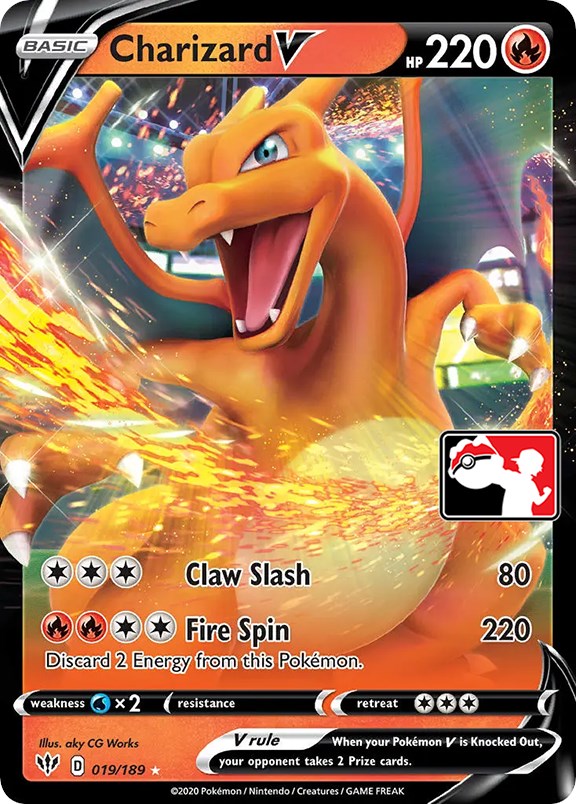 Charizard V (019/189) [Prize Pack Series One] | Arkham Games and Comics