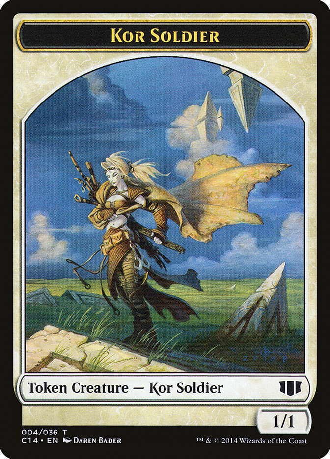 Kor Soldier // Pegasus Double-sided Token [Commander 2014 Tokens] | Arkham Games and Comics