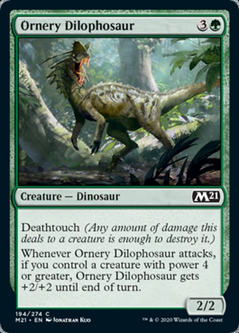 Ornery Dilophosaur [Core Set 2021] | Arkham Games and Comics