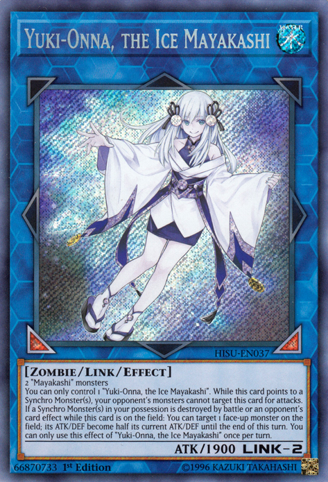 Yuki-Onna, the Ice Mayakashi [HISU-EN037] Secret Rare | Arkham Games and Comics