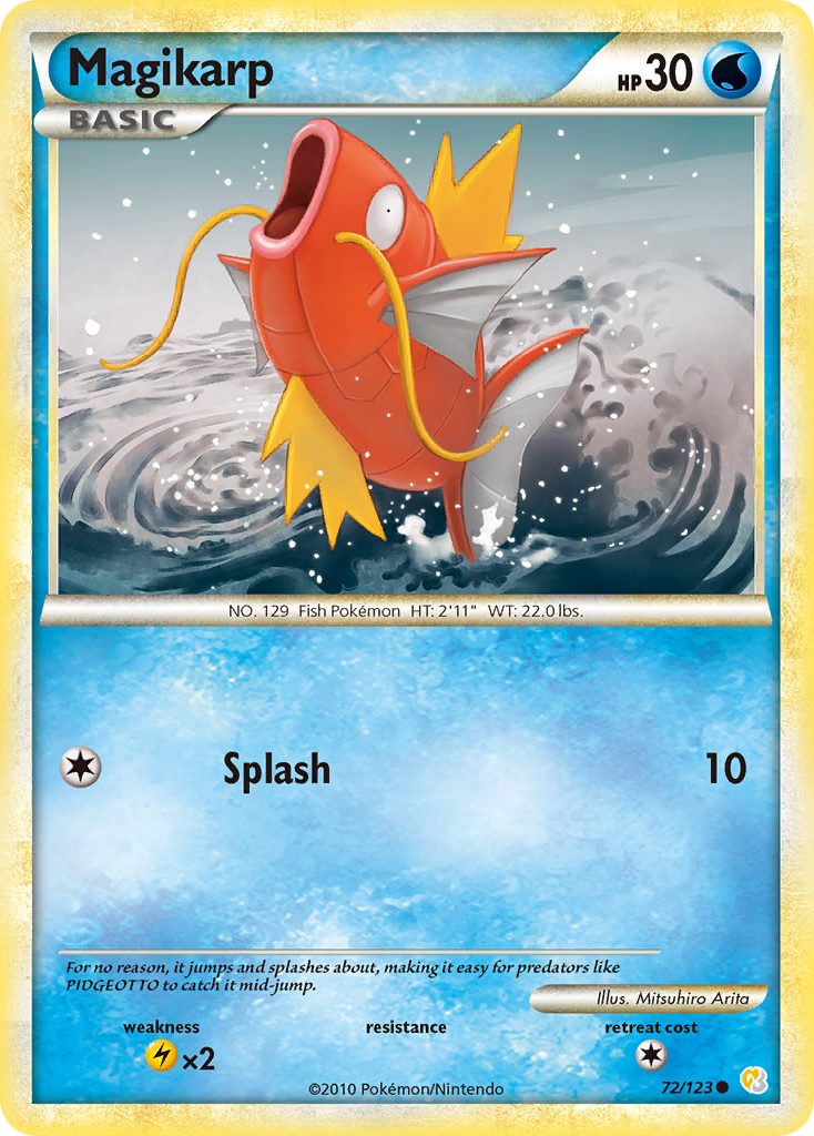 Magikarp (72/123) [HeartGold & SoulSilver: Base Set] | Arkham Games and Comics