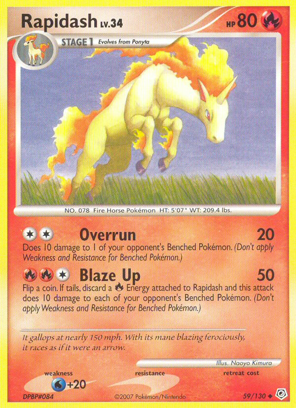 Rapidash (59/130) [Diamond & Pearl: Base Set] | Arkham Games and Comics