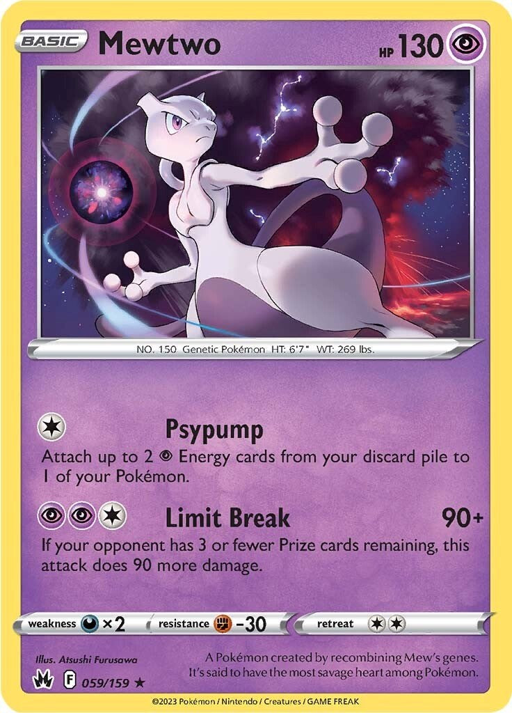 Mewtwo (059/159) [Sword & Shield: Crown Zenith] | Arkham Games and Comics